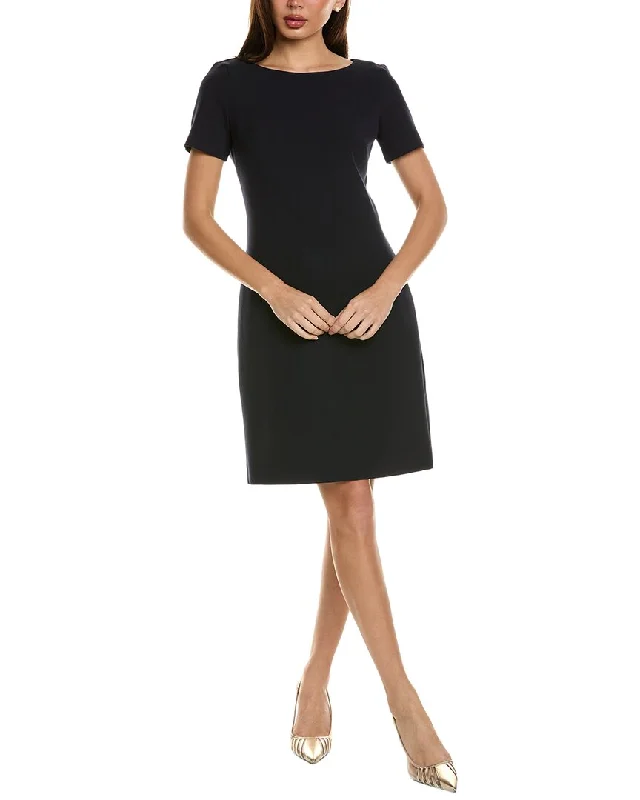 St. John Stretch Crepe Sheath Dress