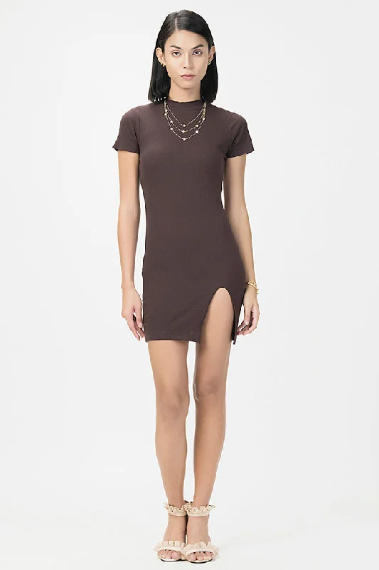 Cocoa Bodycon Dress Brown